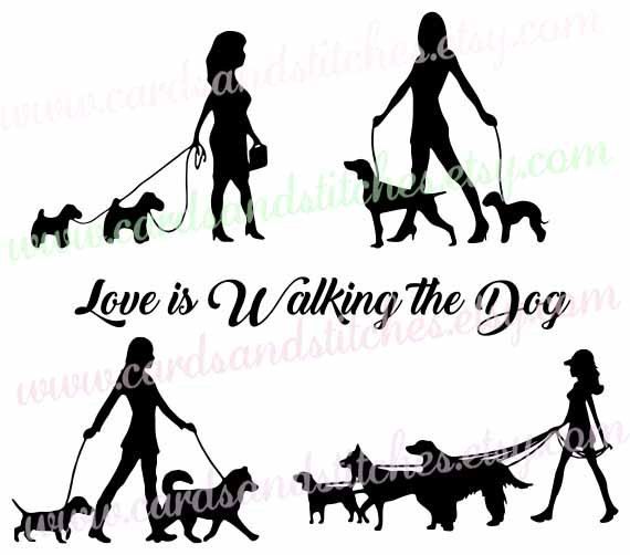 32 Dog Silhouette Clipart, 32