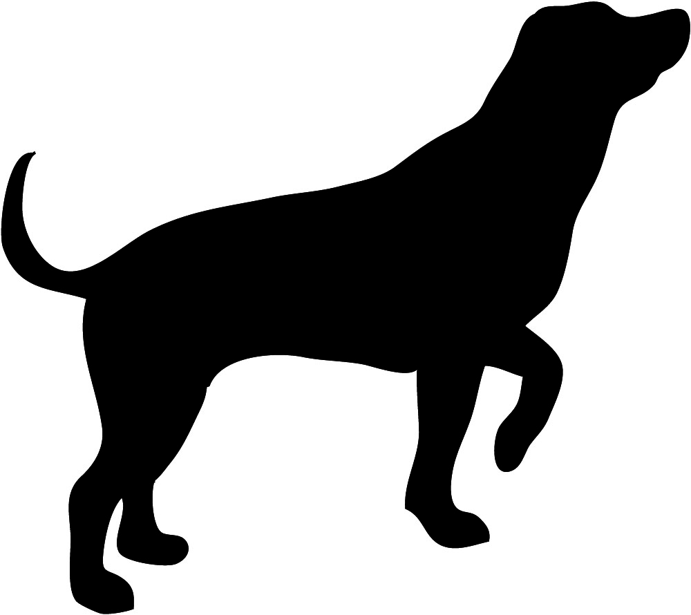 Dog paw print silhouette clip