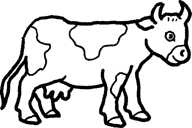Farm Animal Black And White Clipart   Clipart Kid - Domestic Animals Black And White, Transparent background PNG HD thumbnail