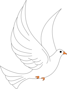 Dove Wedding PNG Black And White - Dove Clip Art