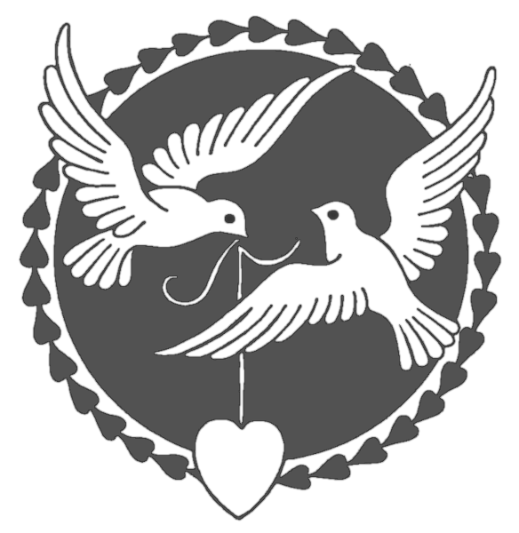 Dove Wedding PNG Black And White - Valentines Day Clip Ar