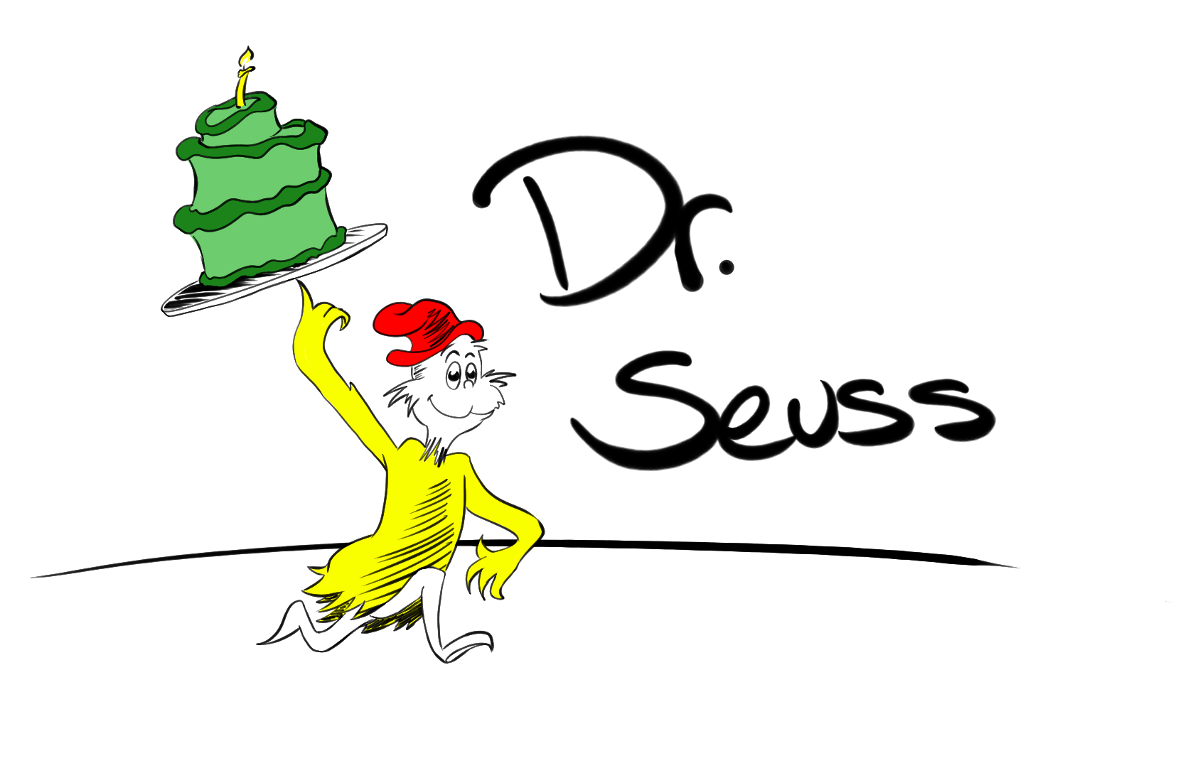 Doodle 746   Dr Seuss - Dr Seuss Day, Transparent background PNG HD thumbnail