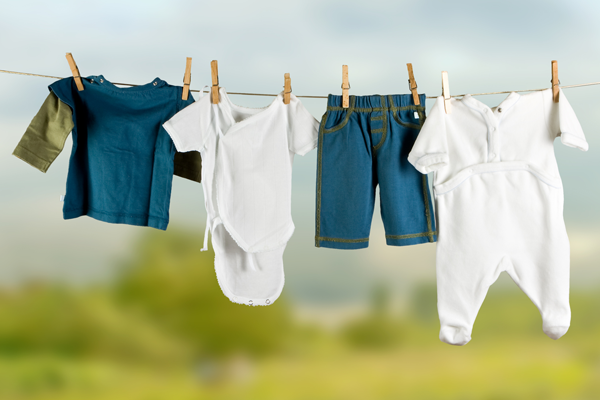 Baby Clothes Hang On A Wire - Dry Clothes, Transparent background PNG HD thumbnail