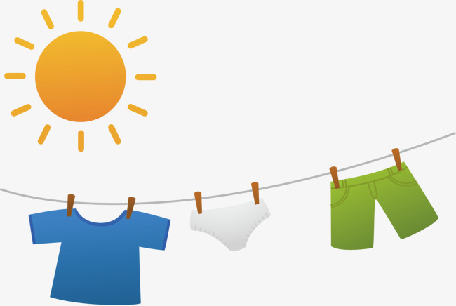 Dry clothes vector material, 