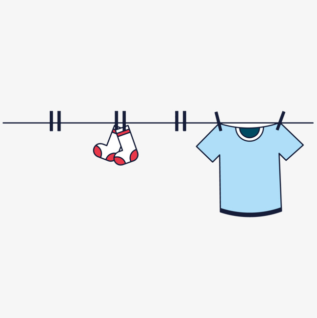 Baby clothes hang on a wire
