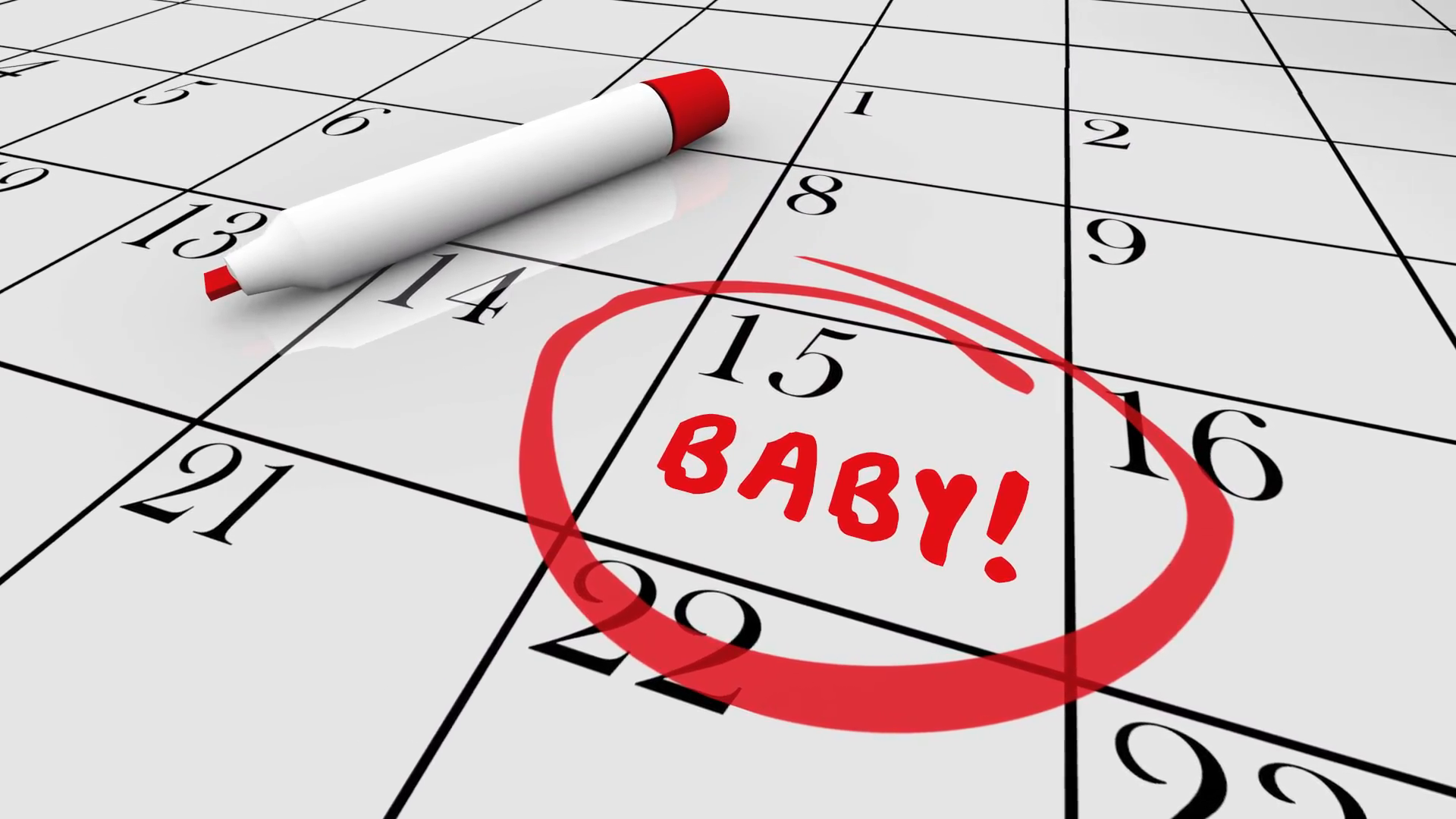 Baby Due Date Delivery Pregnancy Calendar 3D Animation Motion Background   Videoblocks - Due Date, Transparent background PNG HD thumbnail