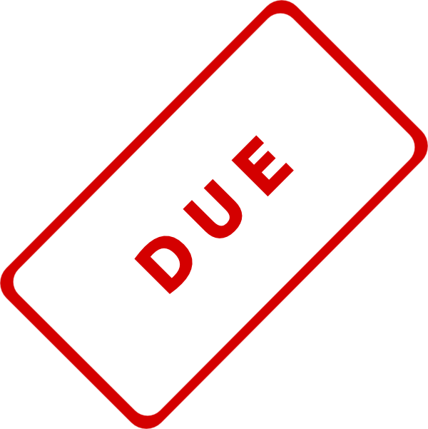 Due - Due Date, Transparent background PNG HD thumbnail