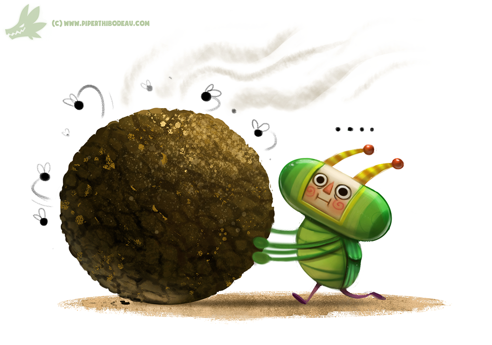 Daily Paint #1023 Katamari Dung Beetle By Cryptid Creations Hdpng.com  - Dung Beetle, Transparent background PNG HD thumbnail