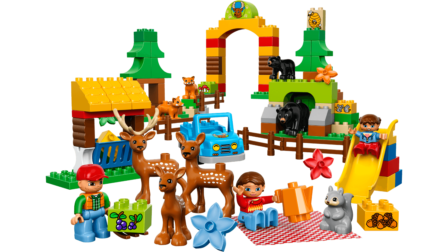 Enjoy A Day Of Fun At A Wildlife Park In The Lego® Duplo® Forestu2014There Are So Many Animals To See! Build A Barn For The Family Of Deer And Drive The Car Hdpng.com  - Duplo, Transparent background PNG HD thumbnail