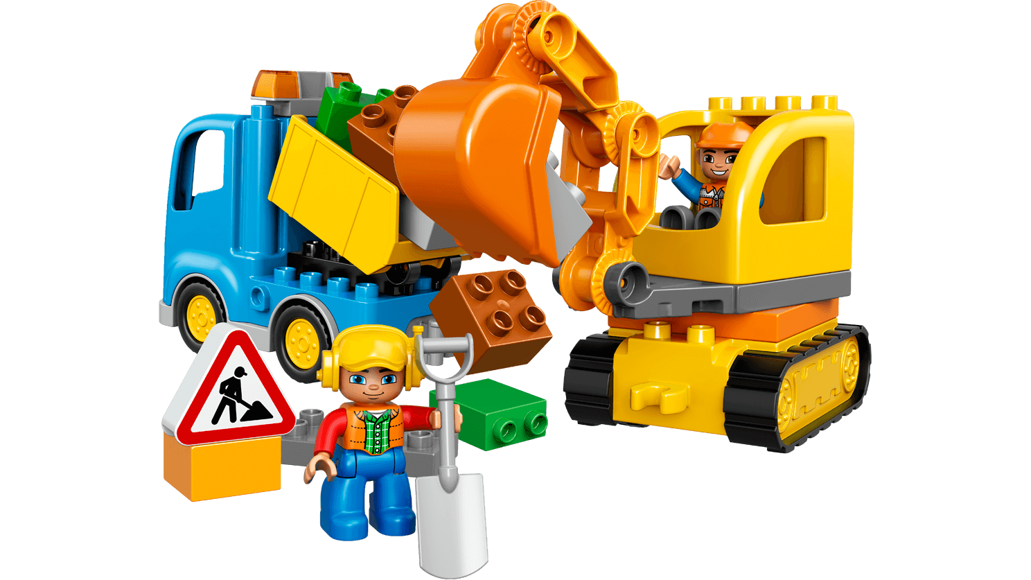 Truck U0026 Tracked Excavator - Duplo, Transparent background PNG HD thumbnail