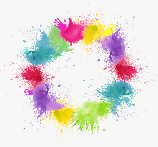 Vector Color Splashes, Ink Marks, Color, Dye Free Png And Vector - Dye, Transparent background PNG HD thumbnail