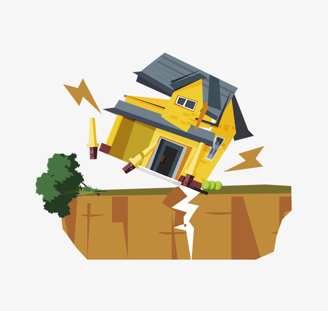 Vector Colored Earth After The Earthquake, Vector House Ground, Color House Ground, Earthquake After The House Floor Free Png And Vector - Earthquake, Transparent background PNG HD thumbnail