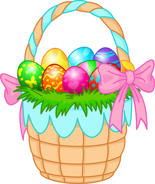 Colorful Easter Egg Cartoon Images - Easter Basket Bunny, Transparent background PNG HD thumbnail