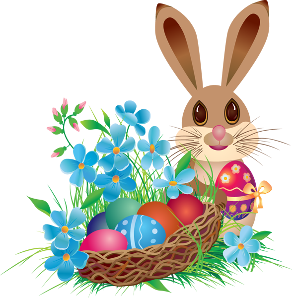 Easter Png | Easter Bunny With Basket.png#easter Bunny - Easter Basket Bunny, Transparent background PNG HD thumbnail