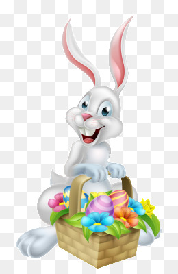 Decorative Patterns Bunny Carrying Easter Eggs, Decorative Pattern, Creative Holiday, Decorative Png Image - Easter Bunny With Eggs, Transparent background PNG HD thumbnail
