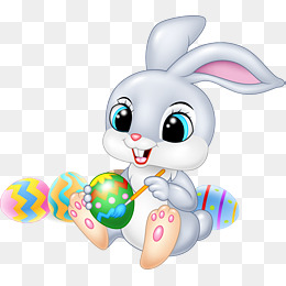 Transparent Easter Bunny with