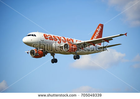 Prague, Czech Republic   April 01, 2012: Easyjet Airline Airbus A319 Lands To - Easyjet Vector, Transparent background PNG HD thumbnail