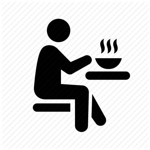 Dinning, Eating, Food, Lunch, Man, Restaurant, Stick Figure Icon - Eat Lunch, Transparent background PNG HD thumbnail