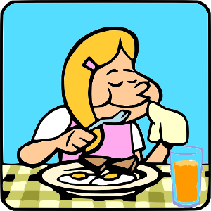 Girl Eat Clip Art - Eat Lunch, Transparent background PNG HD thumbnail