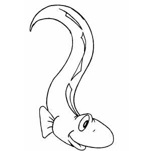 Eel Coloring Page - Eel Black And White, Transparent background PNG HD thumbnail