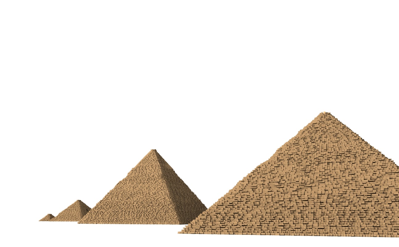 Pyramids Giza 3D Max - Egyptian Pyramid, Transparent background PNG HD thumbnail