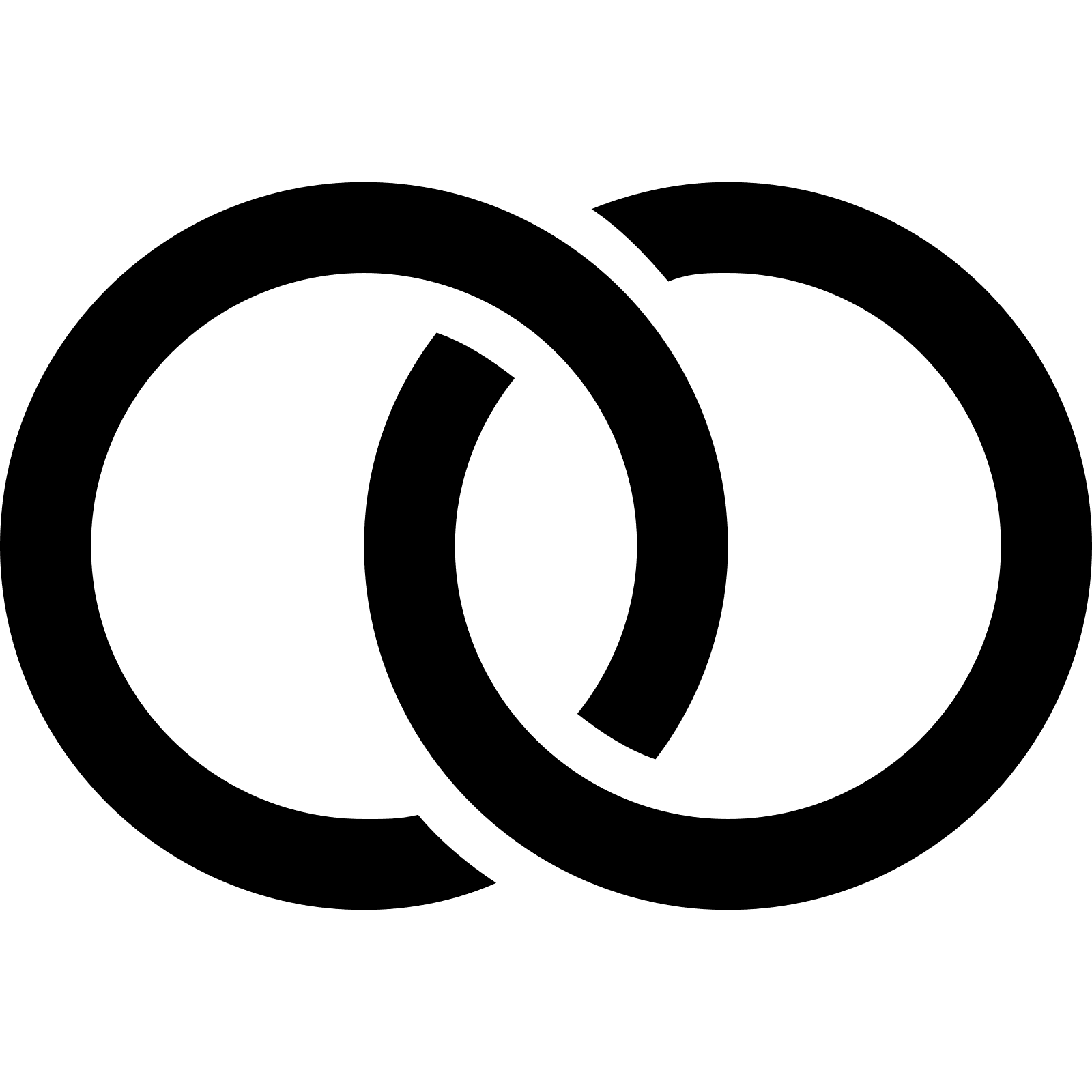 The Icon Of Wedding Rings Consists Of Two Circles Linked Together. The Circles Are Like. Png 50 Px - Eheringe Symbol, Transparent background PNG HD thumbnail