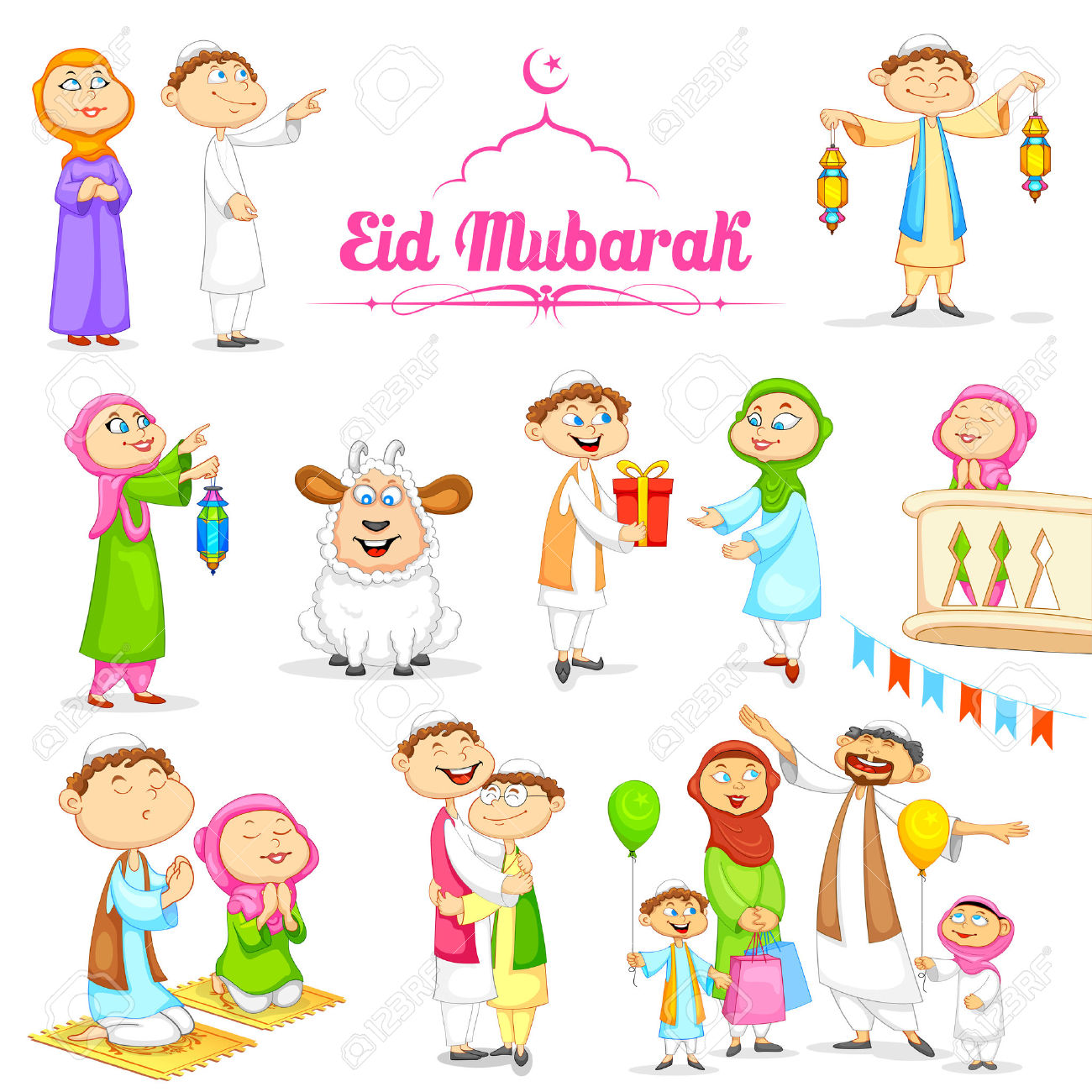 Celebration Clipart Eid Al Fitr #2 - Eid Celebration For Kids, Transparent background PNG HD thumbnail
