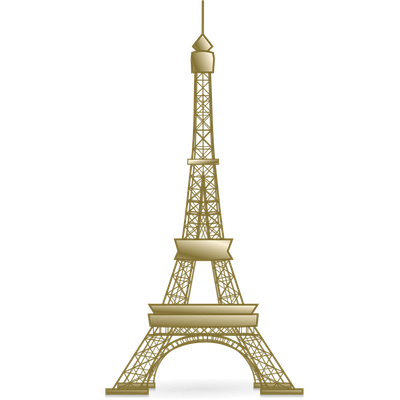 Golden Eiffel Tower - Eiffel Tower, Transparent background PNG HD thumbnail