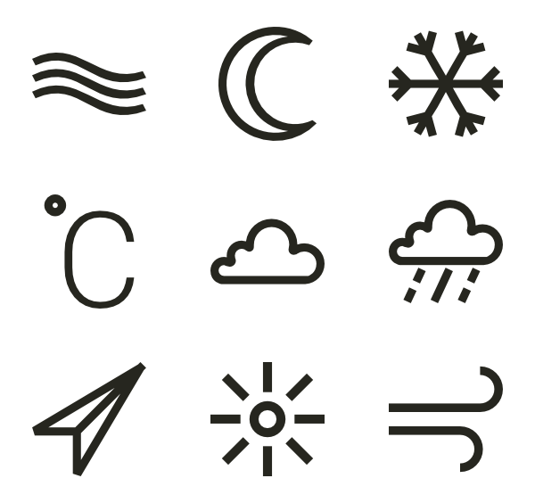 Linear Weather Elements - Elements, Transparent background PNG HD thumbnail