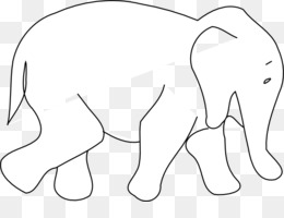 Horse Elephant Outline Animal Clip Art   Elephant Outline - Elephant Outline, Transparent background PNG HD thumbnail