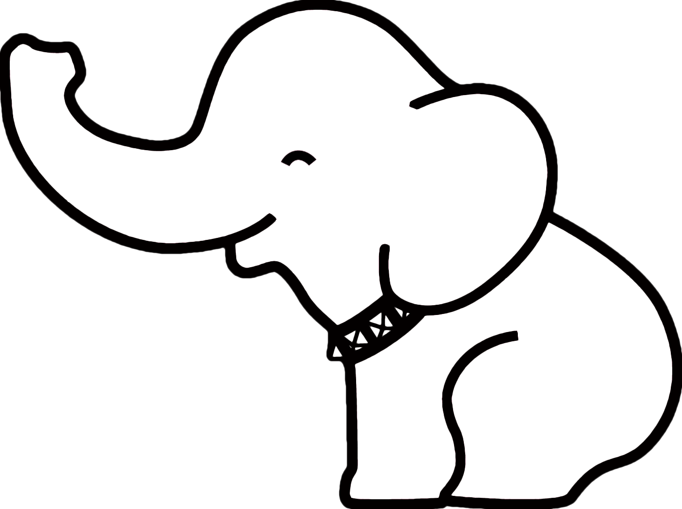 White Elephant Png Image - Elephant Outline, Transparent background PNG HD thumbnail