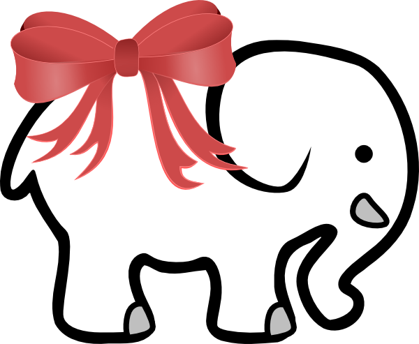 White Elephant Png Photo - Elephant Outline, Transparent background PNG HD thumbnail