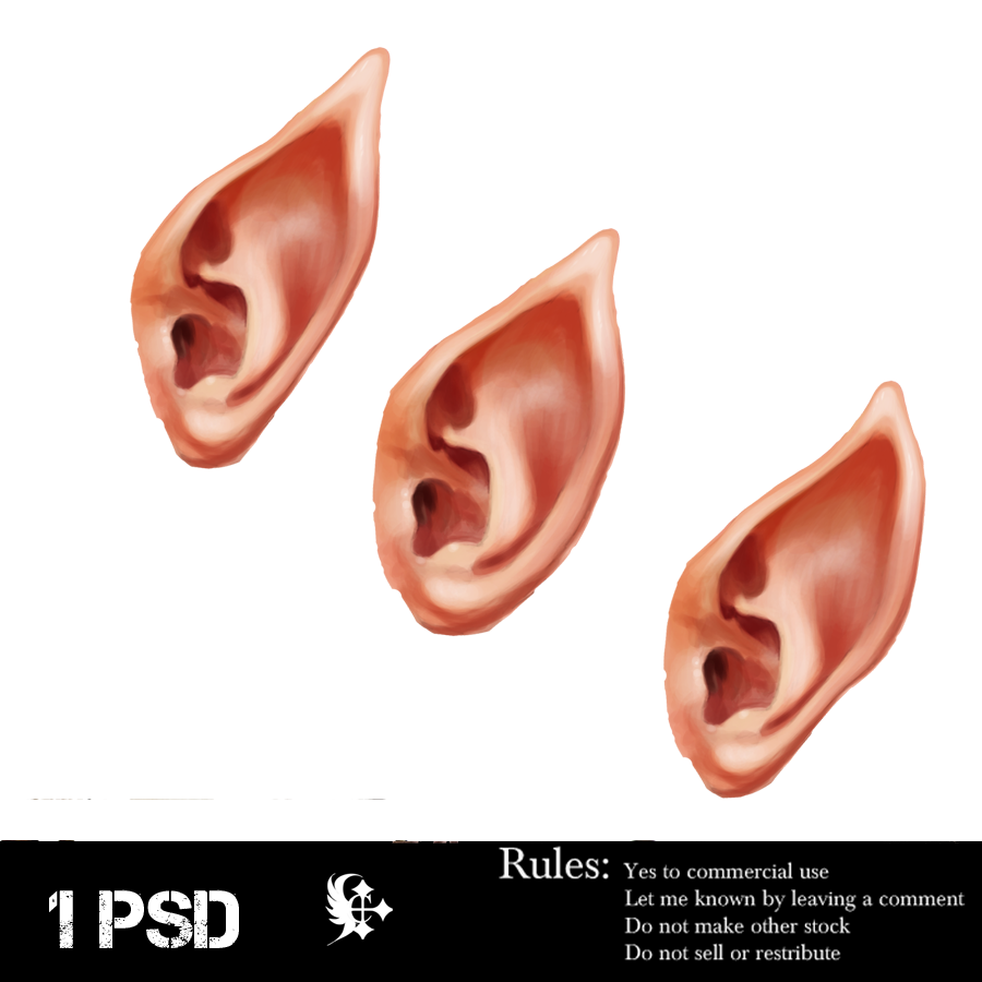 Elf Ears Png - . Hdpng.com Elf Ear By Celairen Stock, Transparent background PNG HD thumbnail