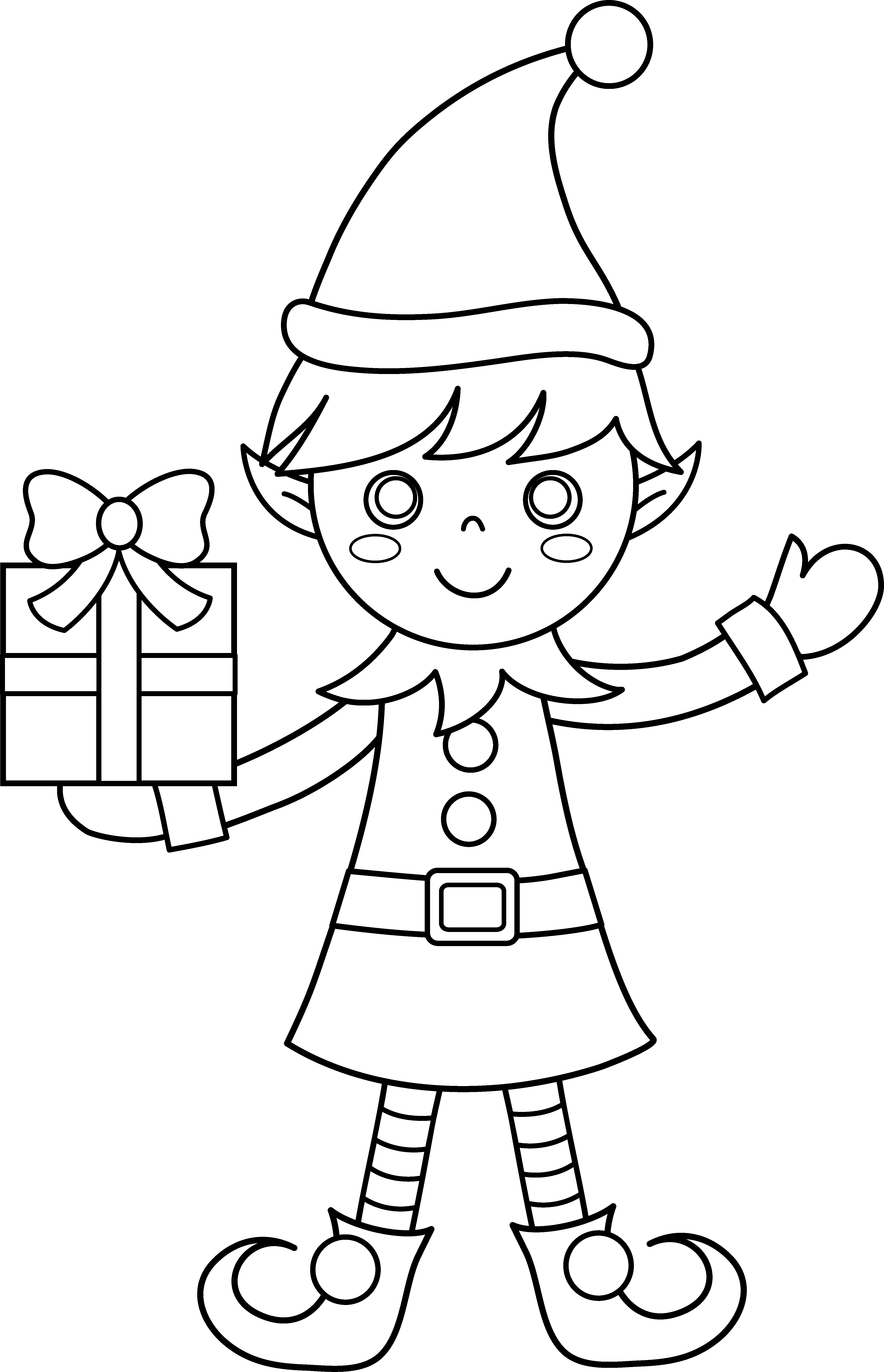 Pin Scary Clipart Elf #12 - Elf Black And White, Transparent background PNG HD thumbnail