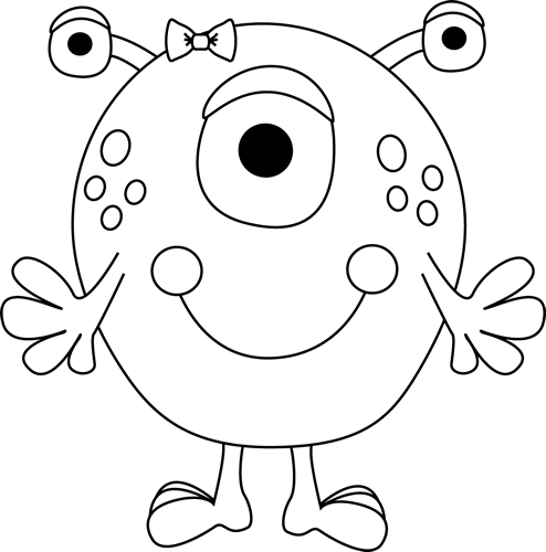 Black And White Black And White Girl Monster - Elisi Black And White, Transparent background PNG HD thumbnail