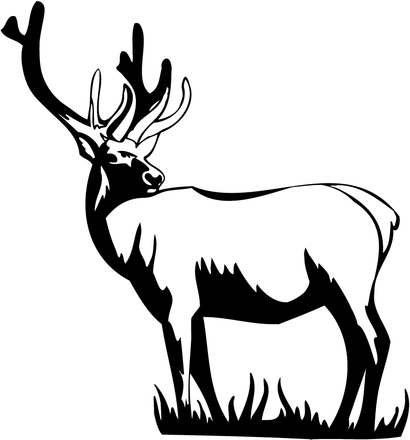 Pin Elk Clipart Black And White #5 - Elk Black And White, Transparent background PNG HD thumbnail