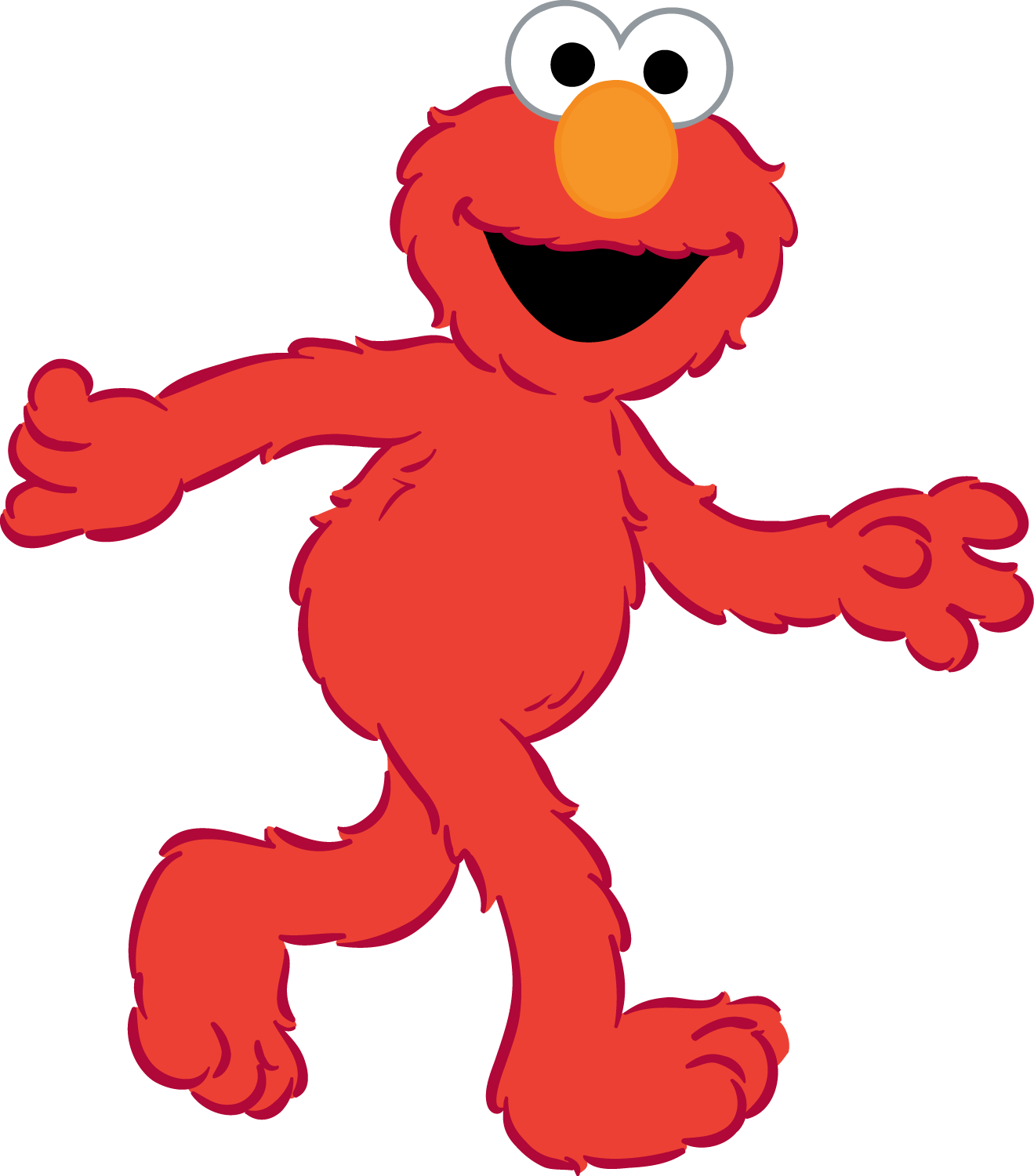 Elmo Walking - Elmo, Transparent background PNG HD thumbnail