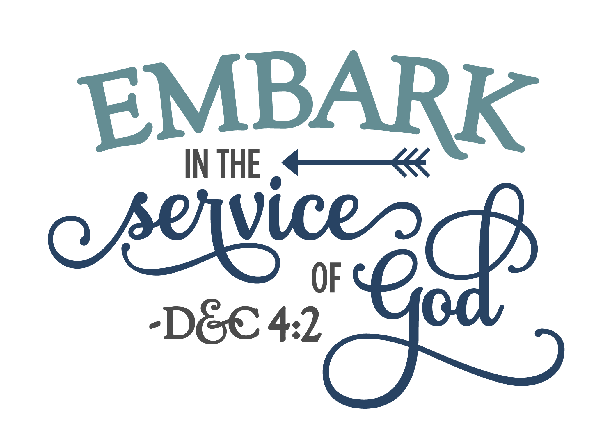 Embark In The Service Of God PNG - 2015 YW Theme Short - 