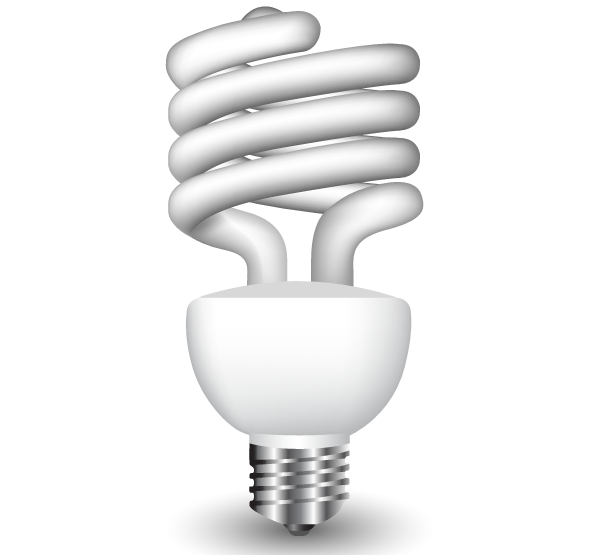 Energy Saving Fluorescent Light Bulb Vector Free - Energy Efficient Light Bulbs, Transparent background PNG HD thumbnail