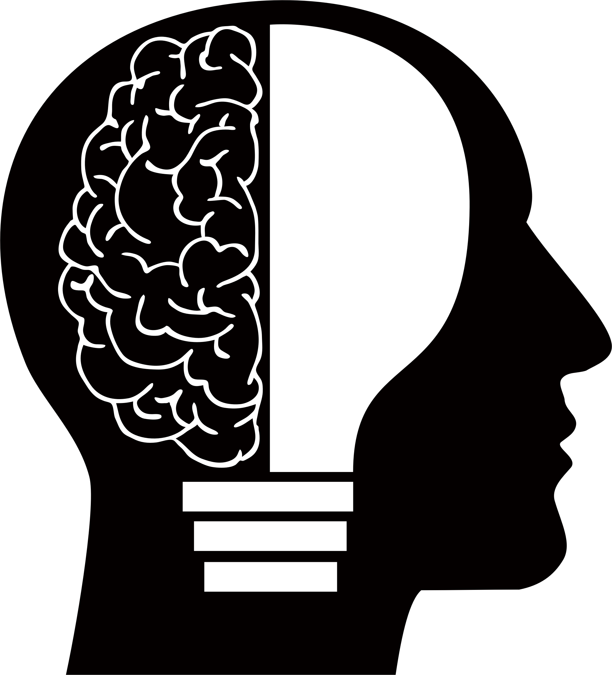 Png. Clipart Man Light Bulb Brain - Ensaymada Black And White, Transparent background PNG HD thumbnail