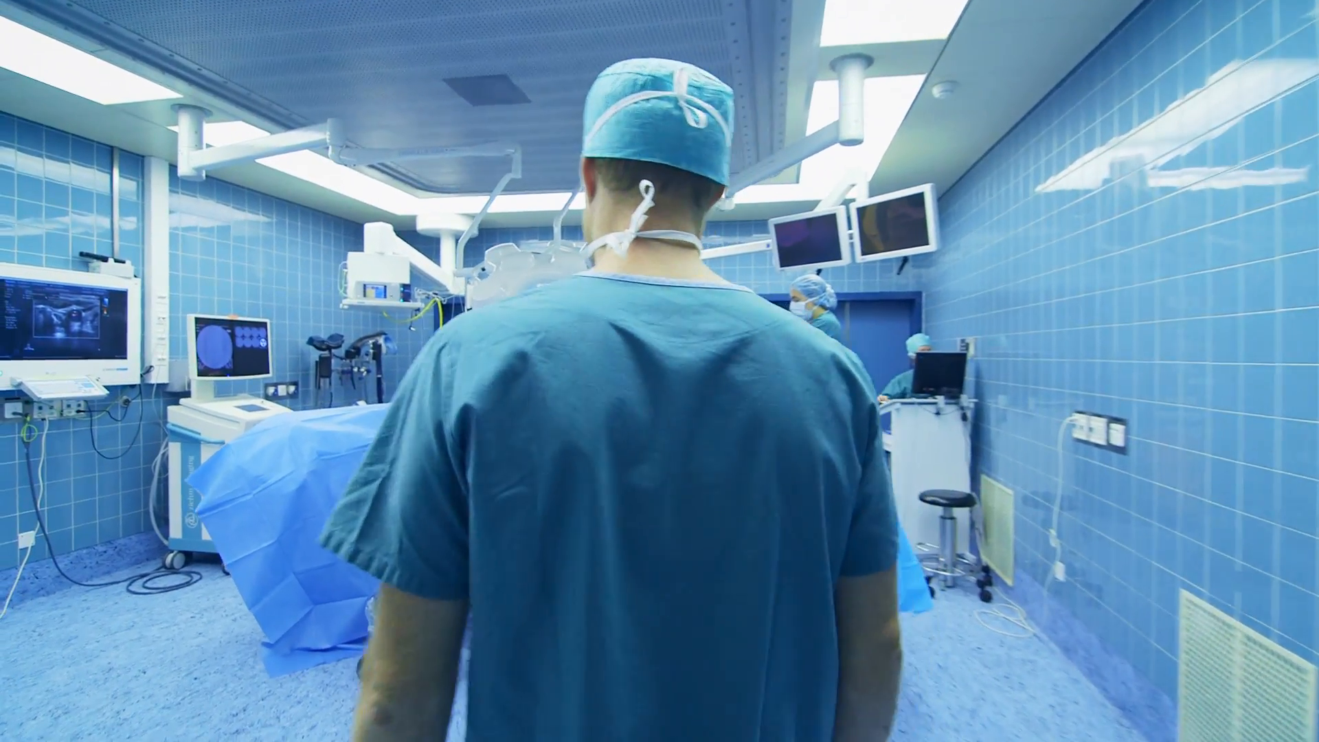 Hospital Surgery Room / Doctor Entering The Surgery Room, With Team Working Stock Video Footage   Videoblocks - Entering A Room, Transparent background PNG HD thumbnail