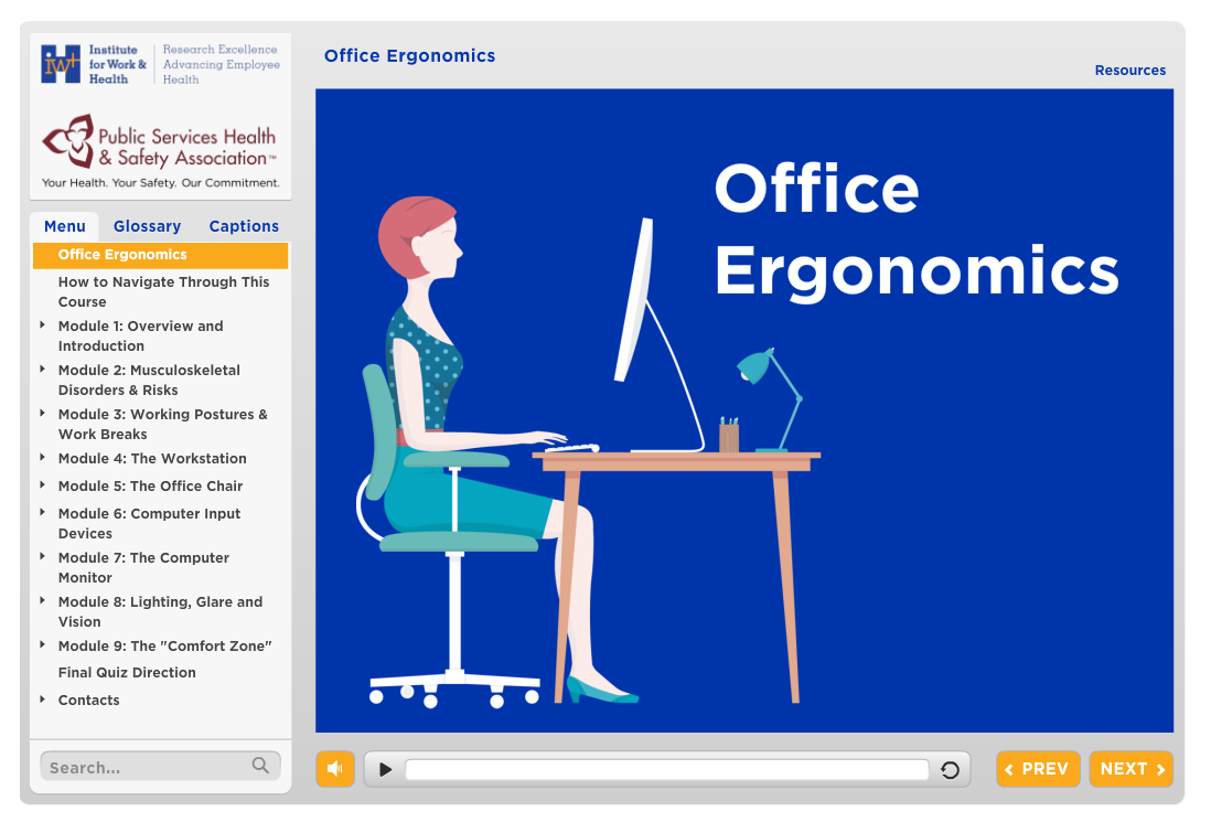 Screenshot Of Office Ergonomics E Learning - Ergonomics, Transparent background PNG HD thumbnail