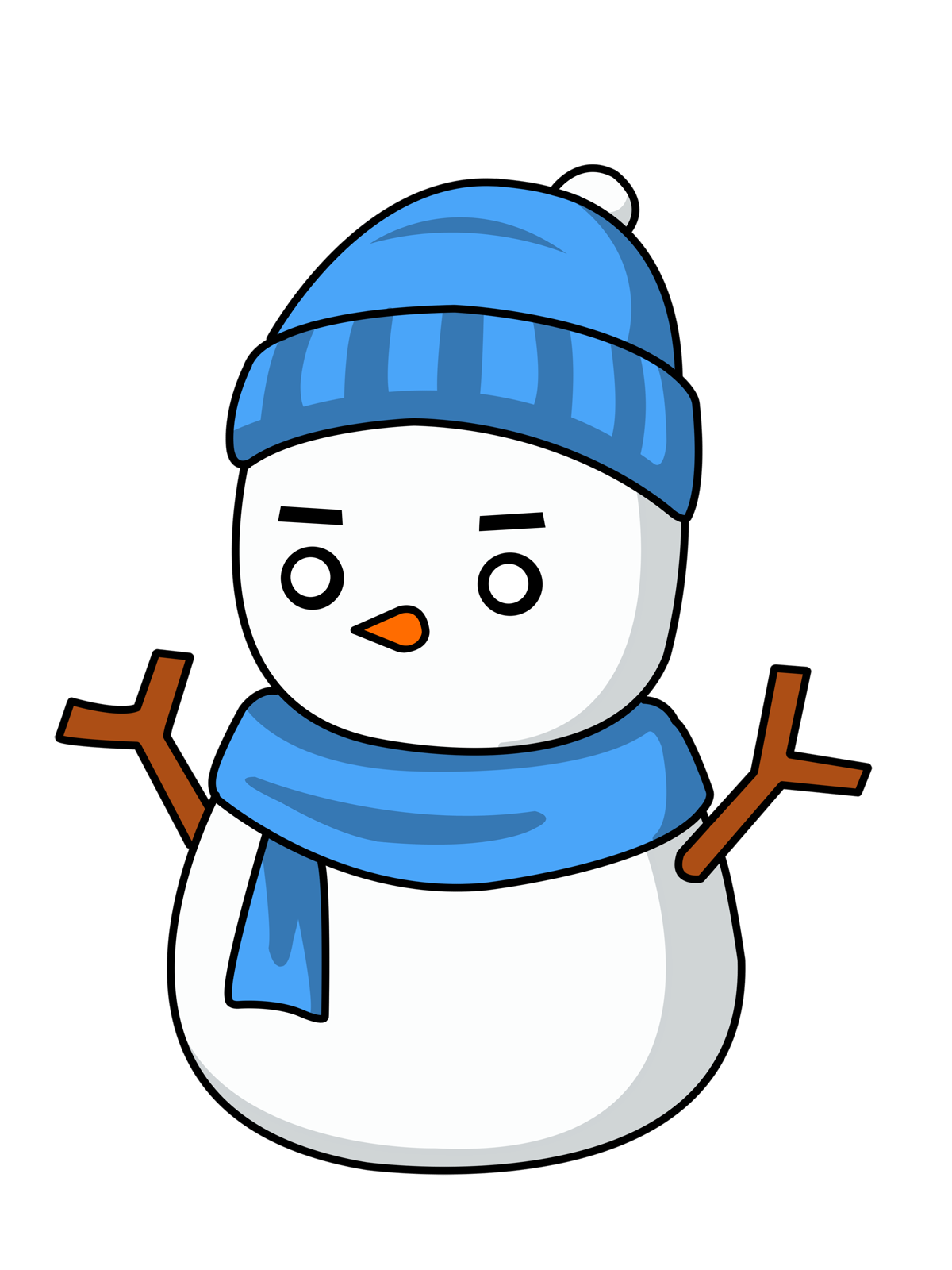 Free Snowman With Eskimo Style Hat Clip Art - Eskimo, Transparent background PNG HD thumbnail