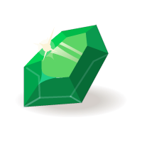 Emerald green, Diamond, Cryst