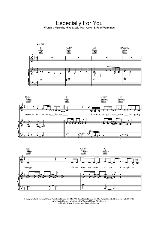Especially For You Sheet Music Preview Page 1 Hdpng.com  - Especially For You, Transparent background PNG HD thumbnail