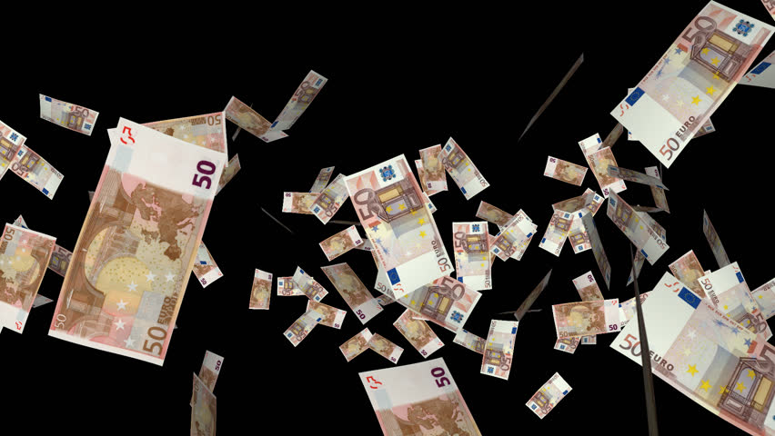 Money Confetti Explosion   50 Euro   2   Alpha Channel   Hd Stock Video Clip - Euro, Transparent background PNG HD thumbnail