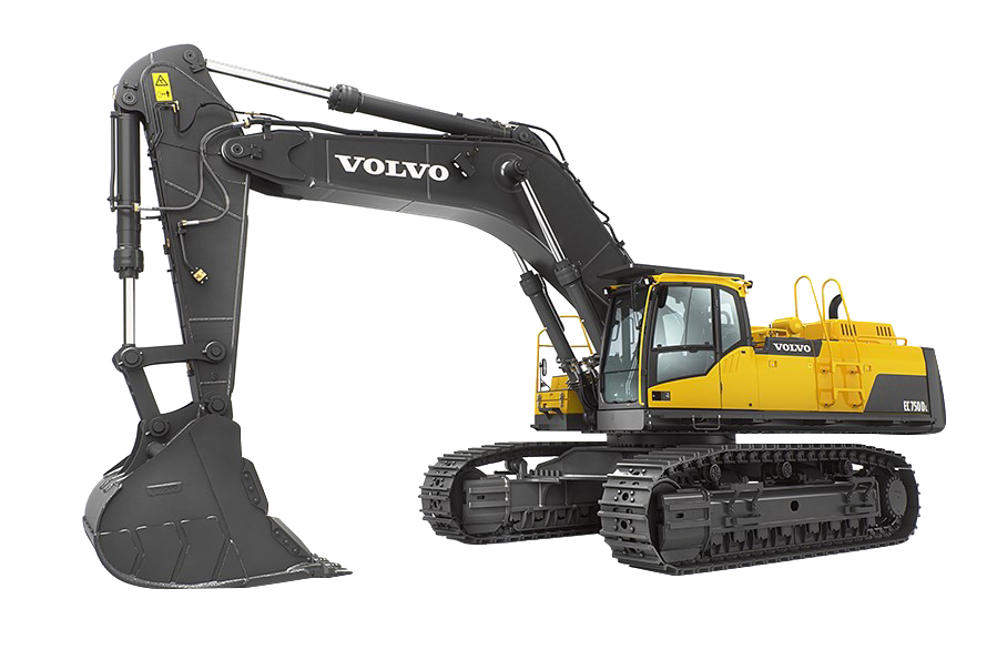 Volvo Ec750D Crawler Excavator Downloads: - Excavator, Transparent background PNG HD thumbnail