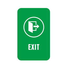 Green Service Tag - Exit, Transparent background PNG HD thumbnail