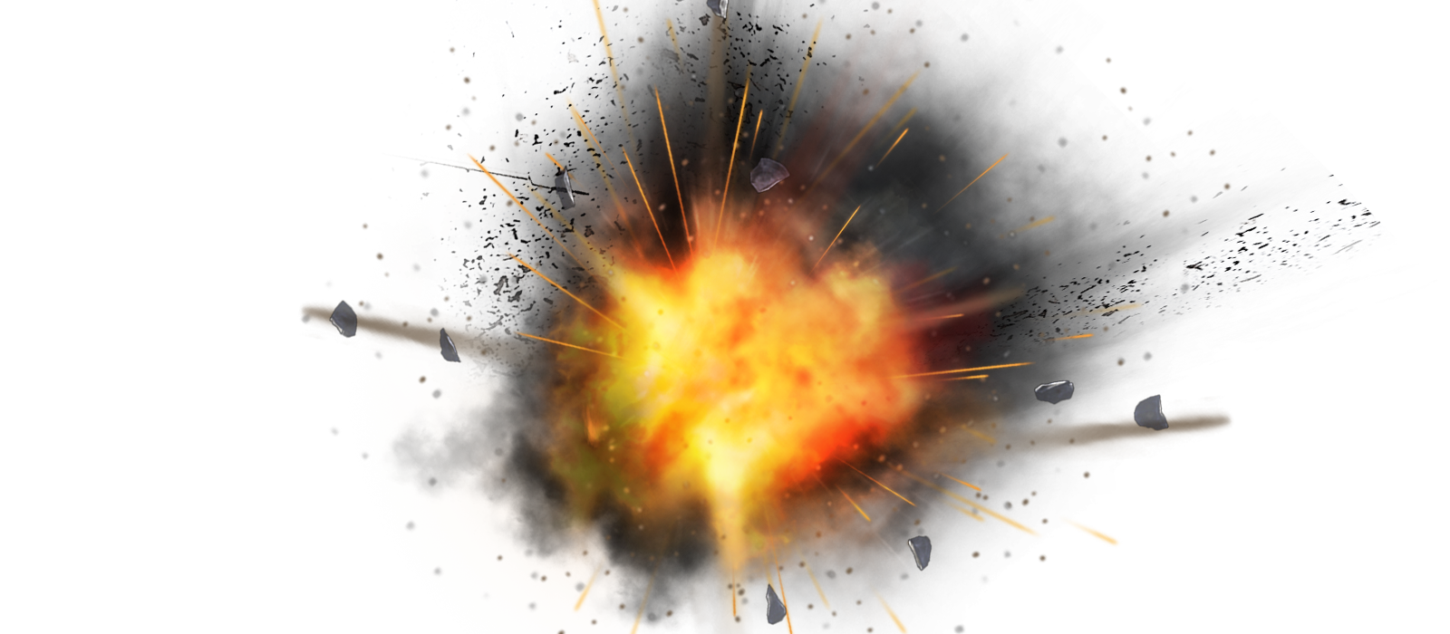 Drawn explosion background pn