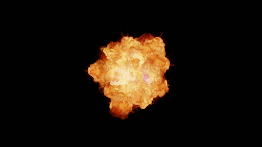 Explosion And Flames With Alpha Channel. Vfx Element.   Hd Stock Footage Clip - Explosion, Transparent background PNG HD thumbnail